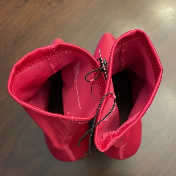 Satin Fuschia Booties by Express - Picture 16 of 16